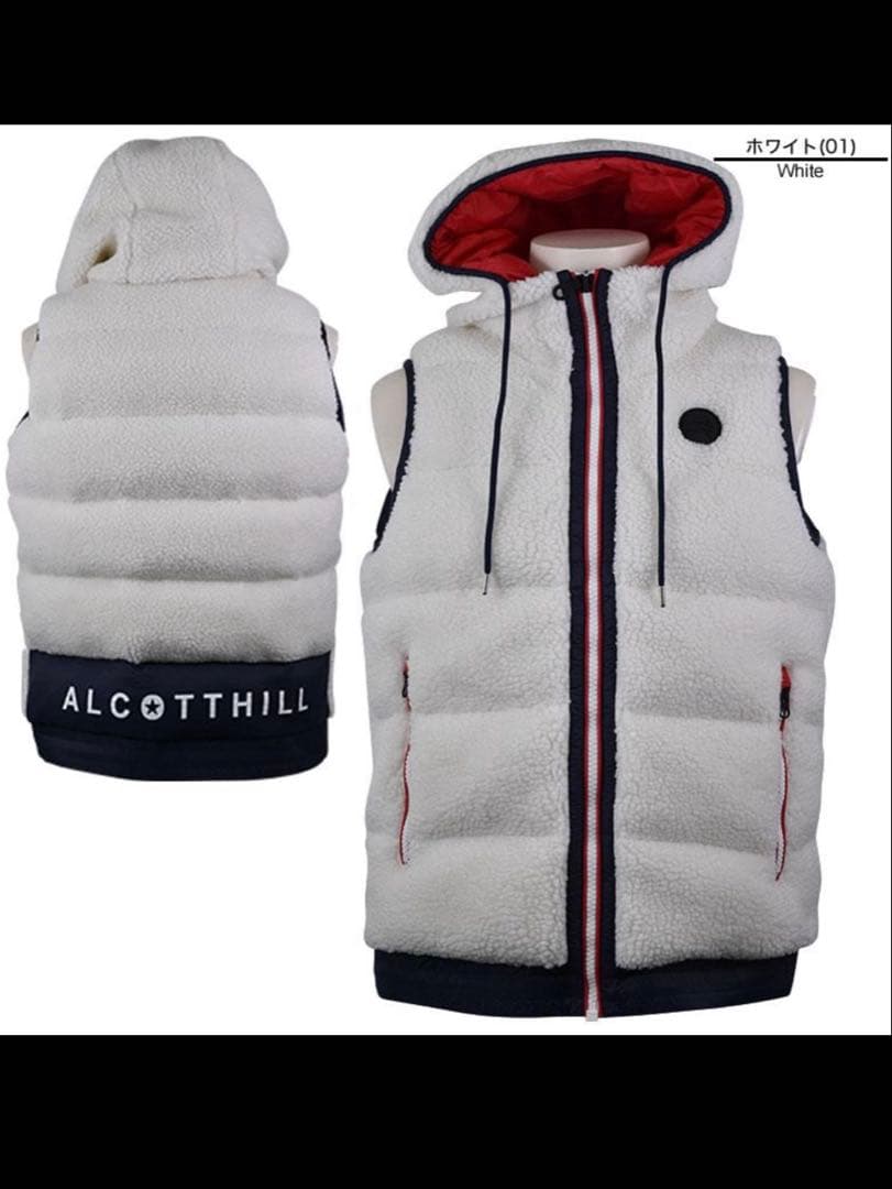 ALCOTT HILL アルコットヒル ダウンベスト メンズ ボア ゴルフ