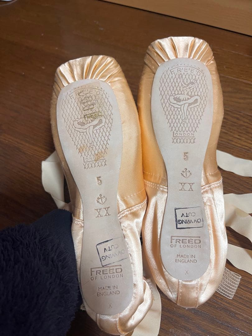 【新品未使用】freed of london トゥシューズ　5 xx アンカー