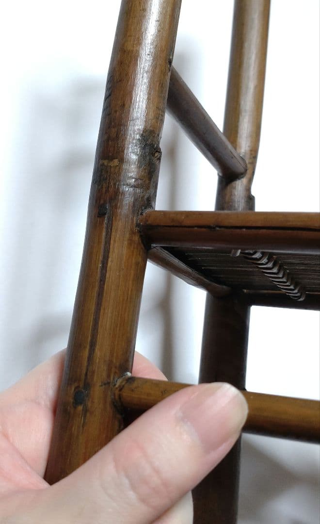 竹細工 椅子 イス 小物置き 花台 チェア レトロ アンティーク ビンテージ