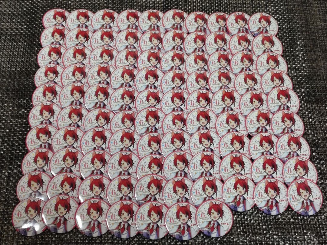 るる　すとぷり 莉犬くん 6周年缶バッジ 80個