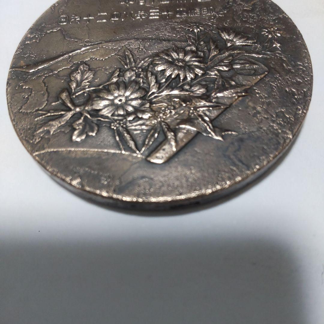 明治43年（1910年）8月29日 韓国併合記念牌メダル 花鳥彫刻