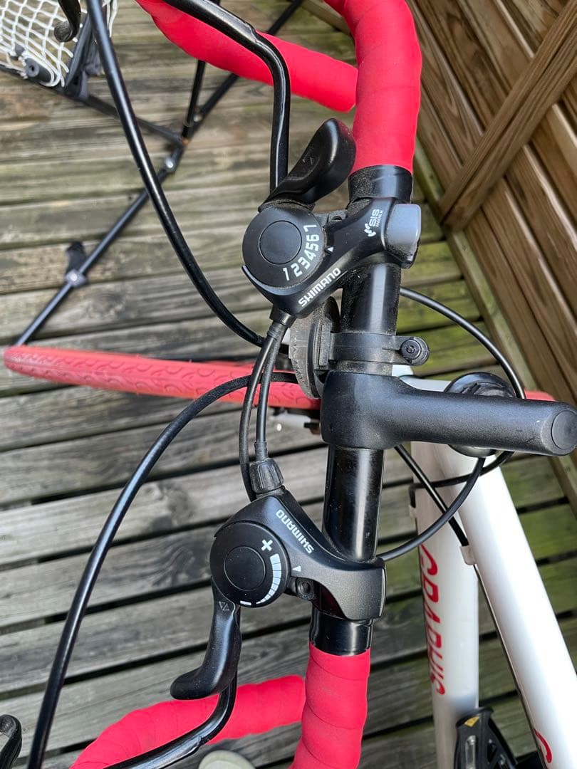 GRAPHIS ロードバイク ホワイト/レッド