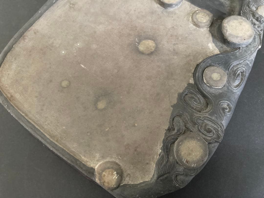 【中国端渓硯】石眼 眼柱 骨董品