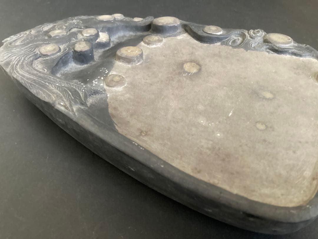 【中国端渓硯】石眼 眼柱 骨董品