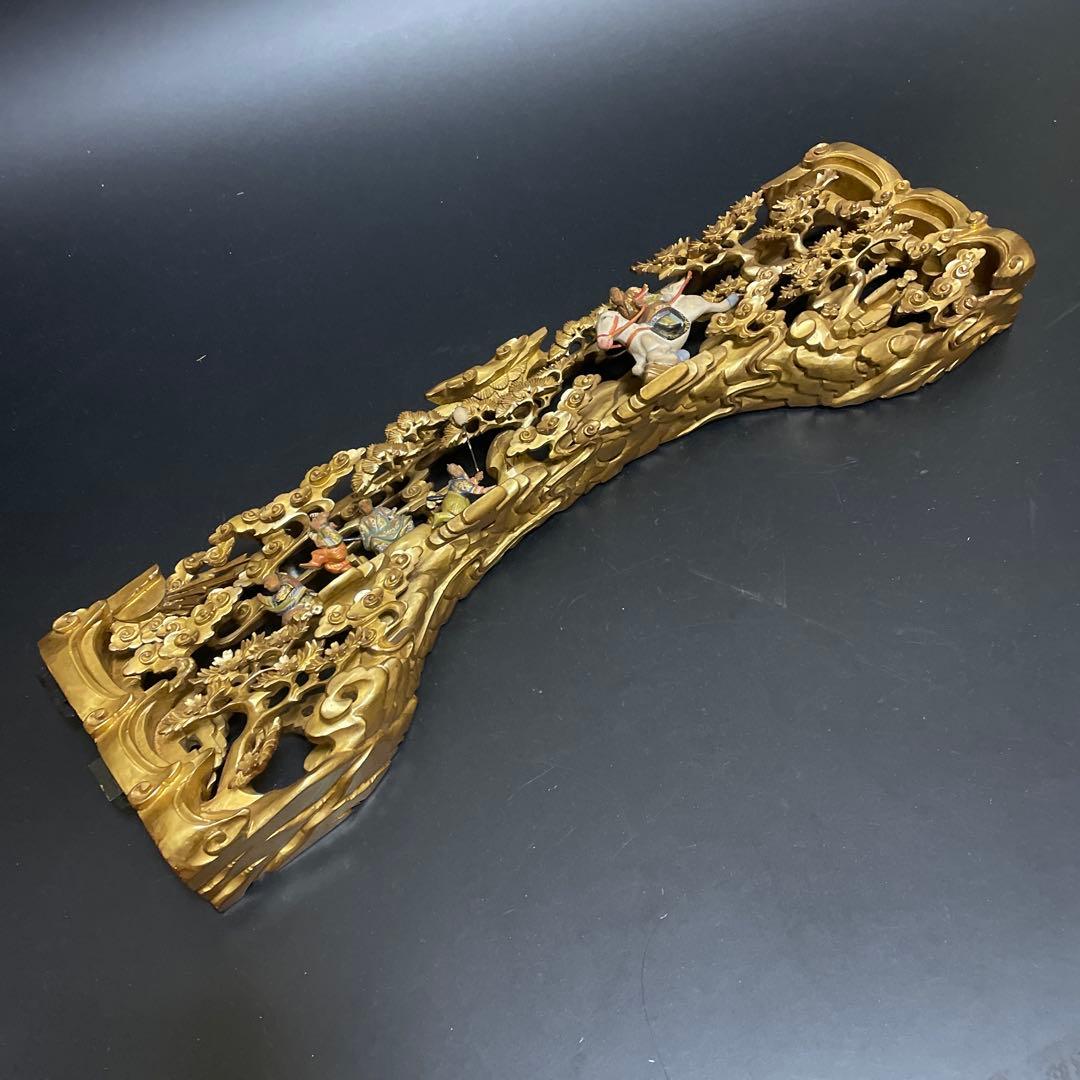 時代物　欄間　人物　褌夢刀作　昭和７年