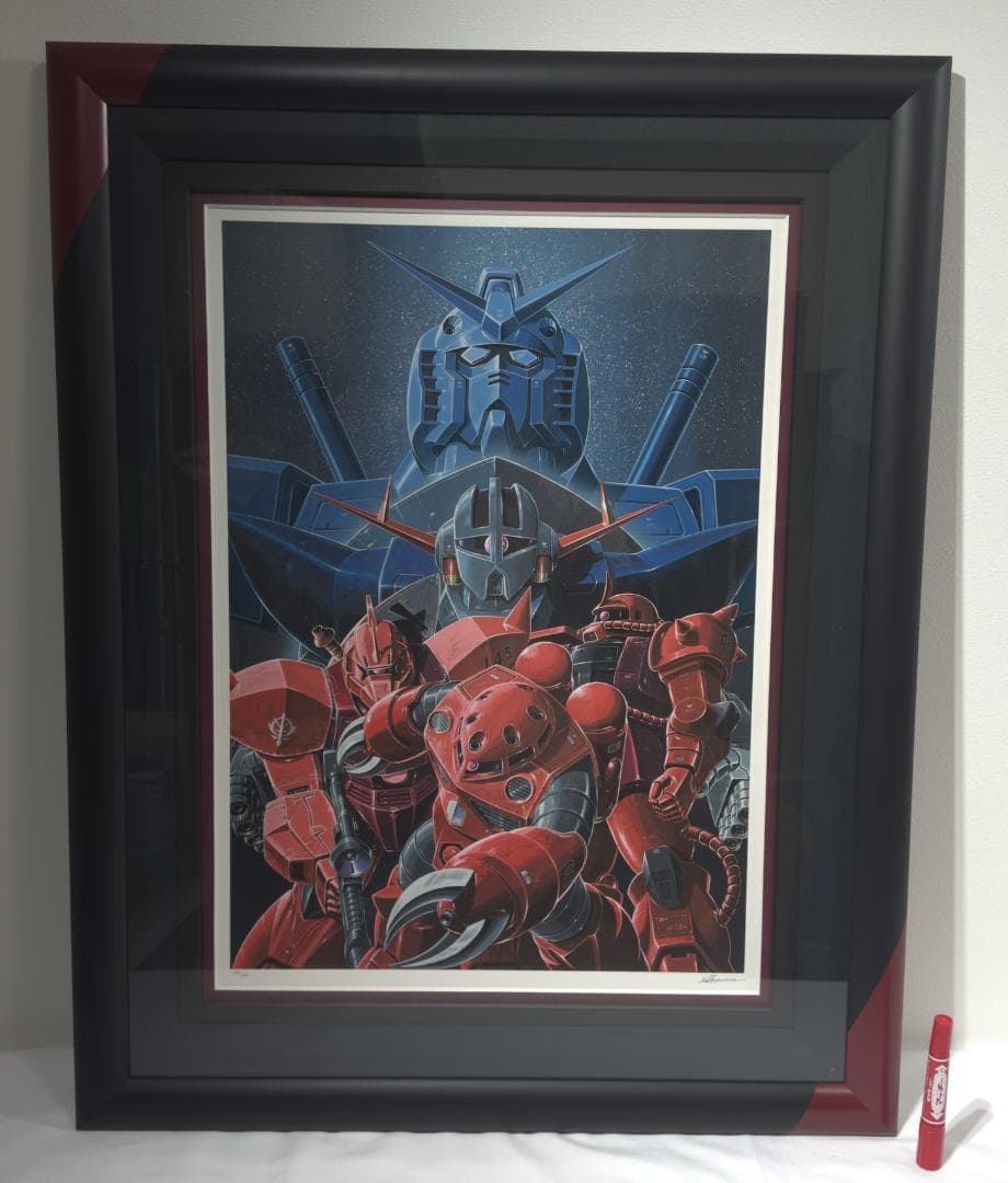 大河原邦男 サイン入り 版画 赤い彗星 機動戦士ガンダム 複製原画