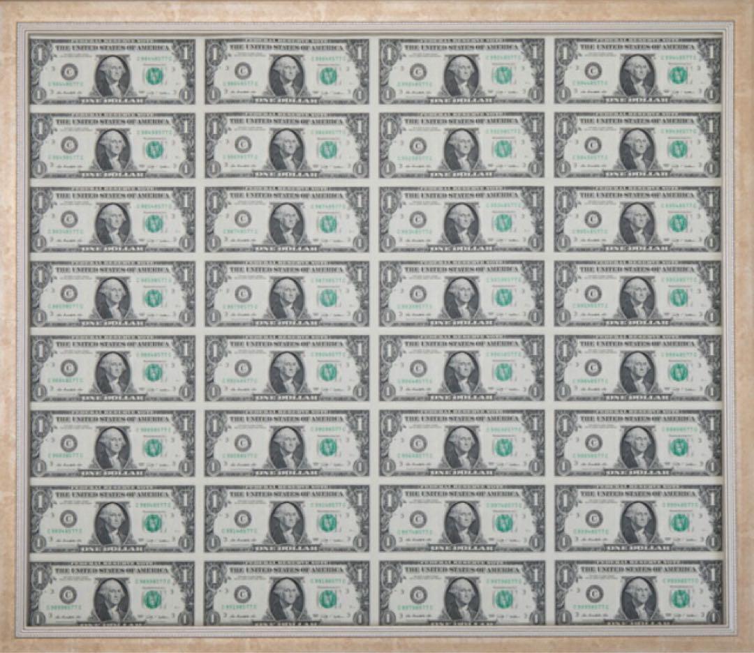 アメリカ1ドル紙幣フレームアート
