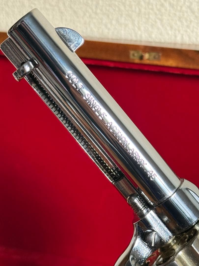 木製化粧箱付 HWS ハートフォード コルト SAA オールシルバー モデルガン