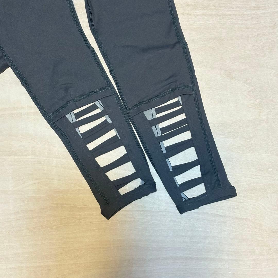 M相当【美品】AUMNIEアムニー レギンス グレー 8部丈 カッティング