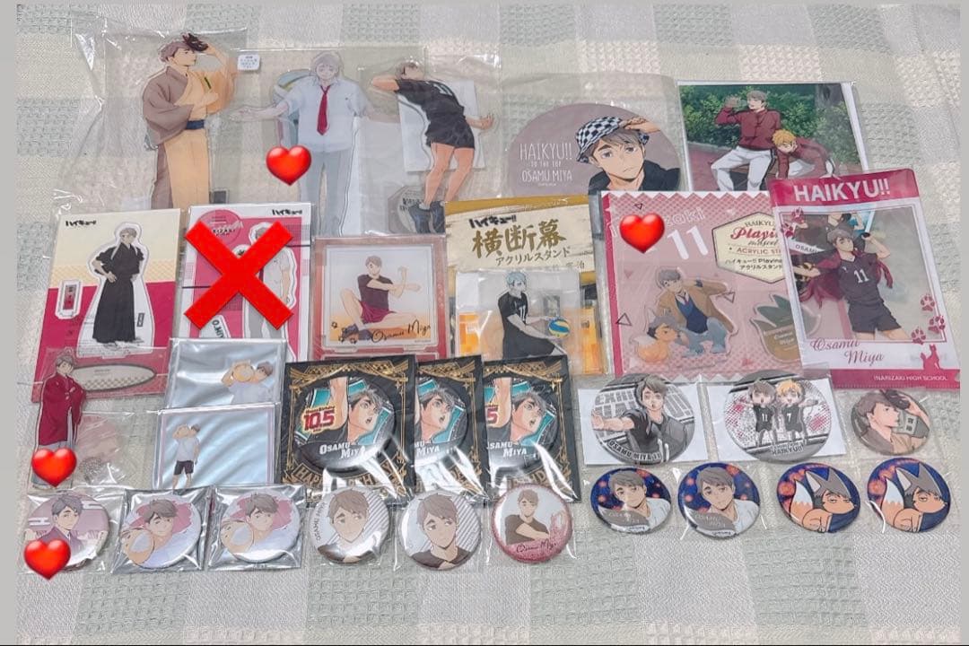 ハイキュー‼︎ 宮治　まとめ売り　アクリルスタンド　缶バッジ　mega ジャンプ