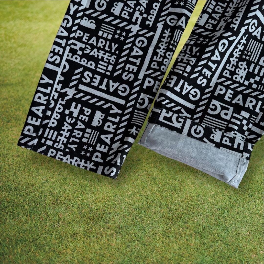 パーリーゲイツ　パンツ　総柄　黒　白　6 XL〜XXL相当 ストレッチ　人気商品