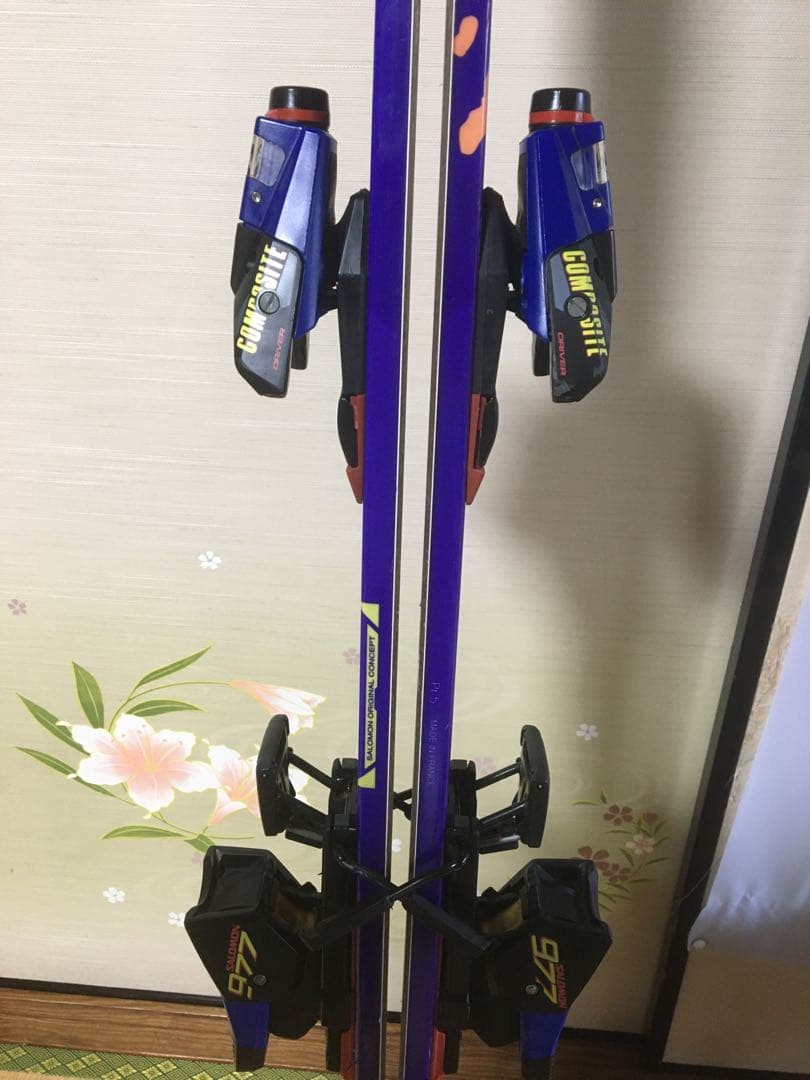 サロモンスキー板185cm。美品、SALOMON、スノボ、冬、スポーツ。