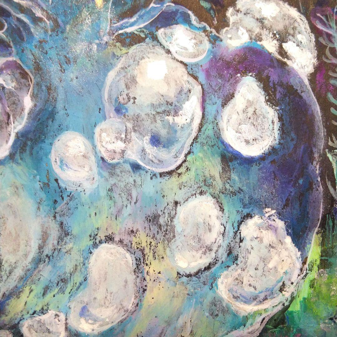 ウミウシ ホヤ 珊瑚 海 風景 原画 アート 絵画 画家 ハンドメイド