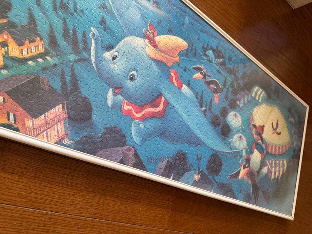 【激レア】ディズニー　ダンボ ムーンライト ランデブー (完成品・専用額縁付き）