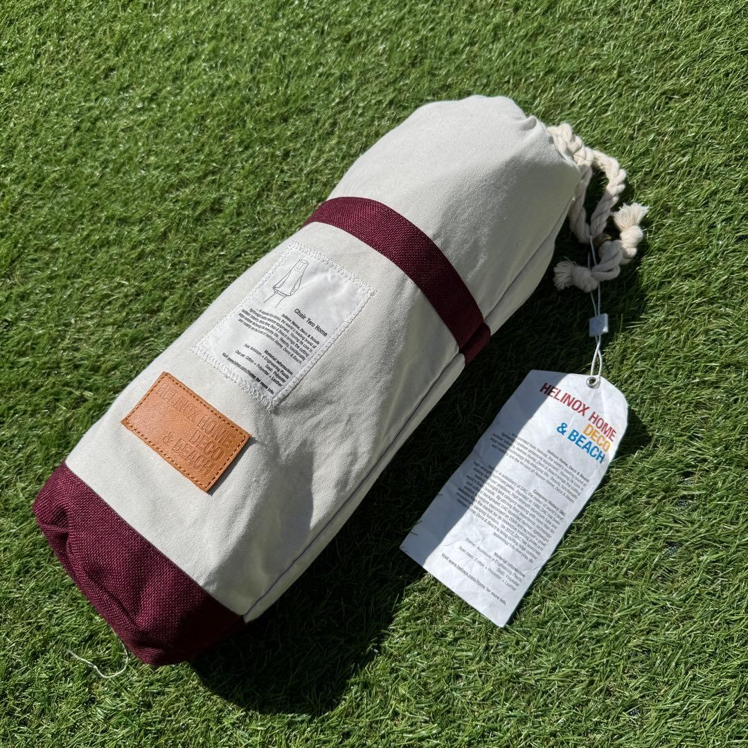 廃盤色 未使用級　ヘリノックス ホームデコ&ビーチ チェアツー バーガンディ