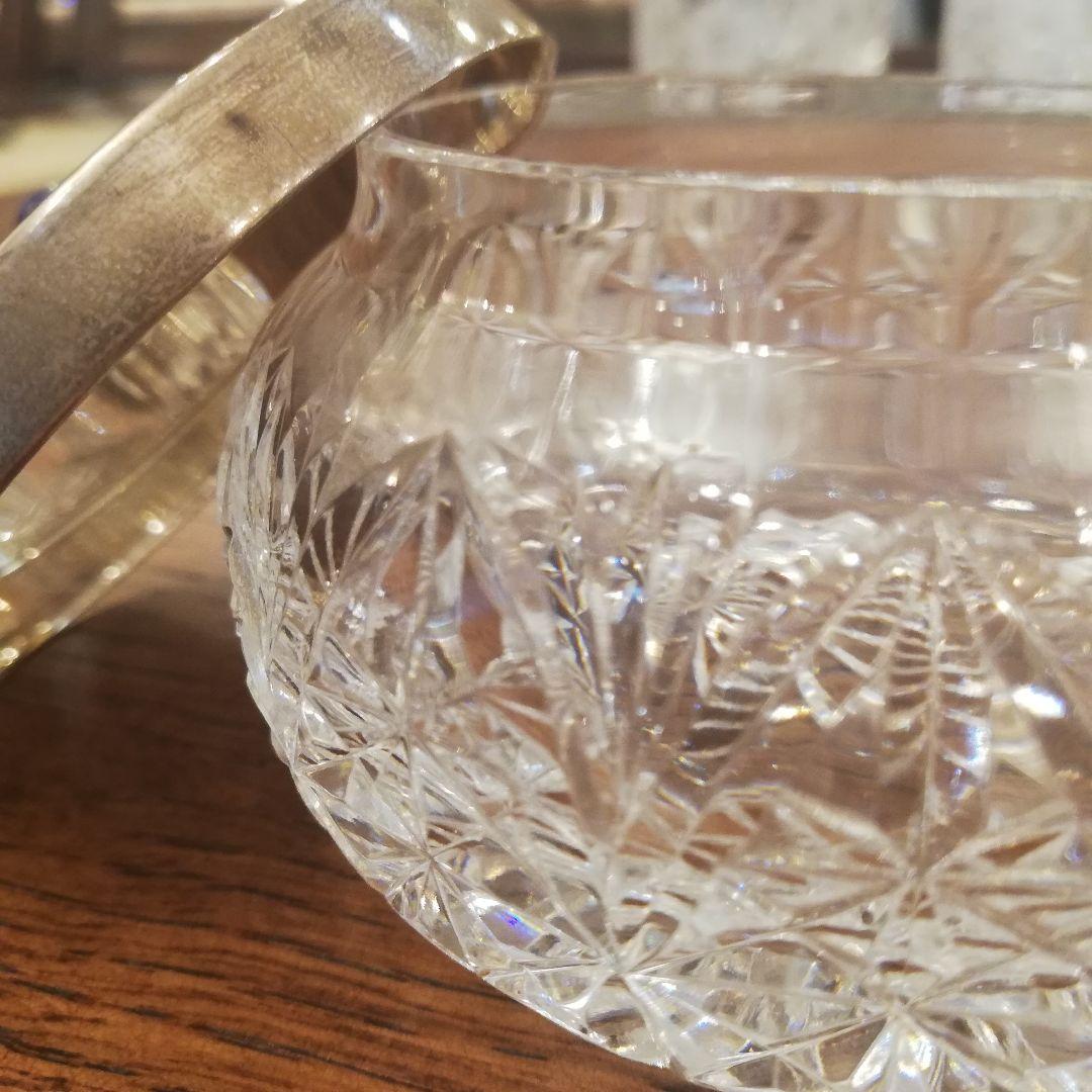 ◇英国アンティーク　スターリングシルバー蓋付　キャンディーボウル