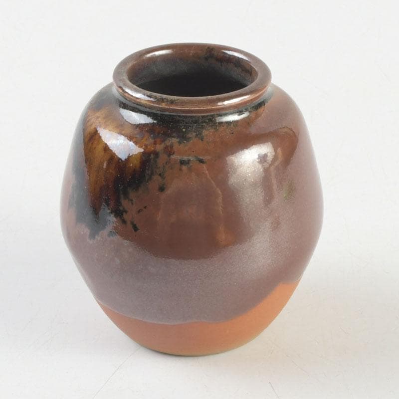 茶道具　瀬戸焼　茶入　銘「松かき」　仕覆付　松尾不染斎極め箱　V　9275