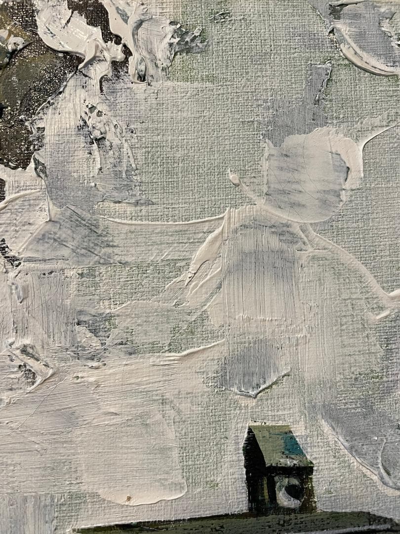 「真作」竹内敏彦『写真機』 静物画　油彩画　額装　サイン有り　F6号