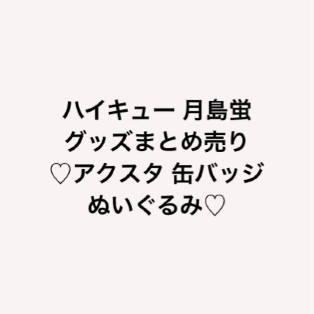 ハイキュー 月島蛍 グッズ まとめ売り 缶バッジ アクスタ ぬいぐるみ