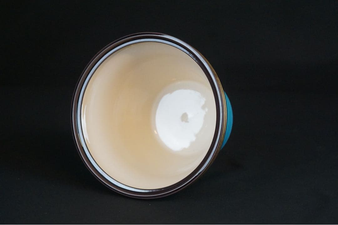 中村翠嵐 紫交趾末広糸目 皆具 共箱 共布 茶道具