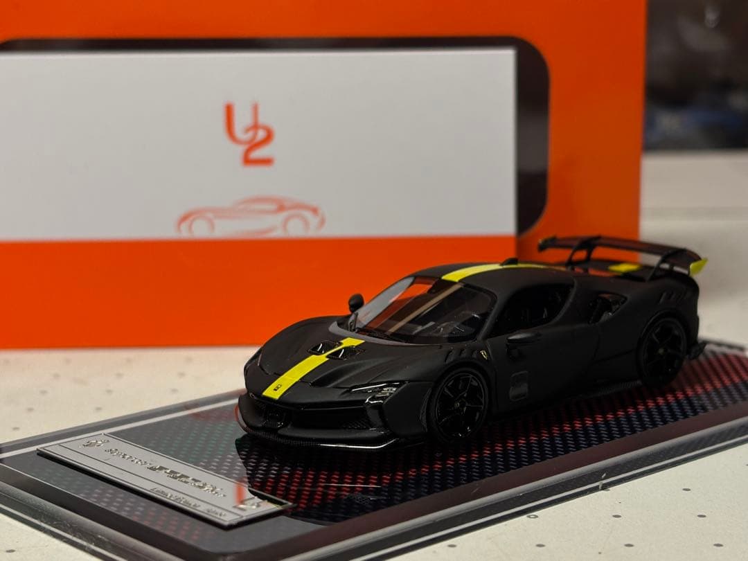 U2 model 1/64 フェラーリ SF90XX マットブラック
