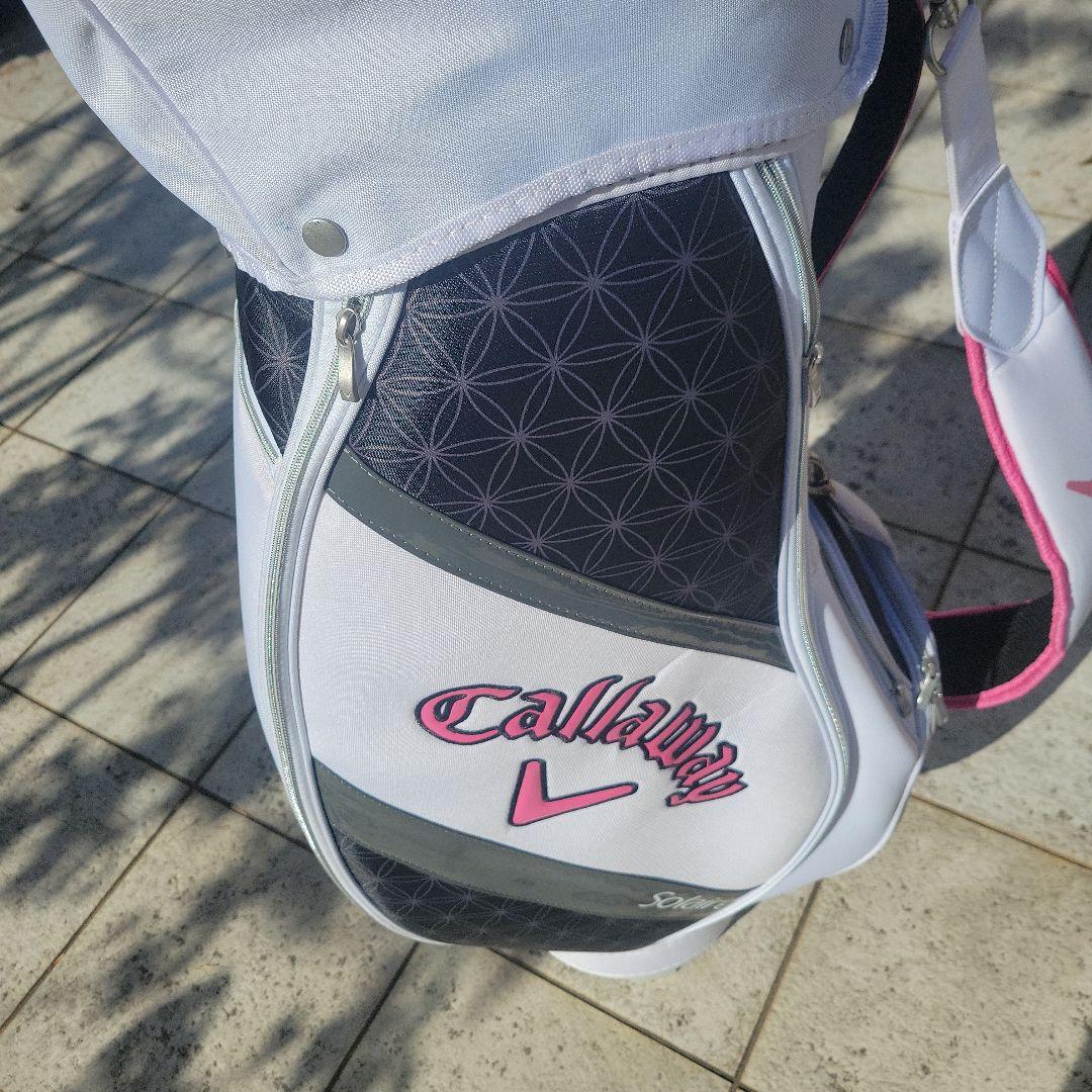 Callaway Solaire キャディバッグ ホワイト/ブラック/ピンク