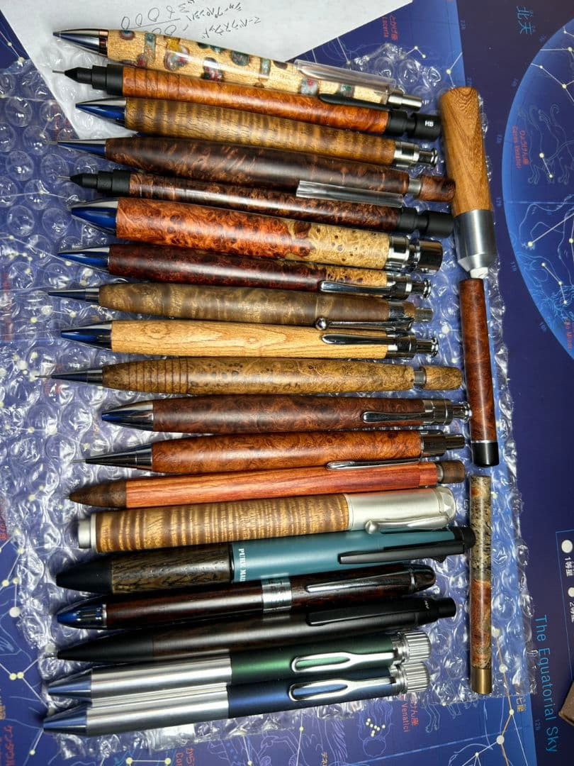 木軸ペンまとめ売り個別販売　検索　工房楔野原工芸マーベラスウッドクラフトエー