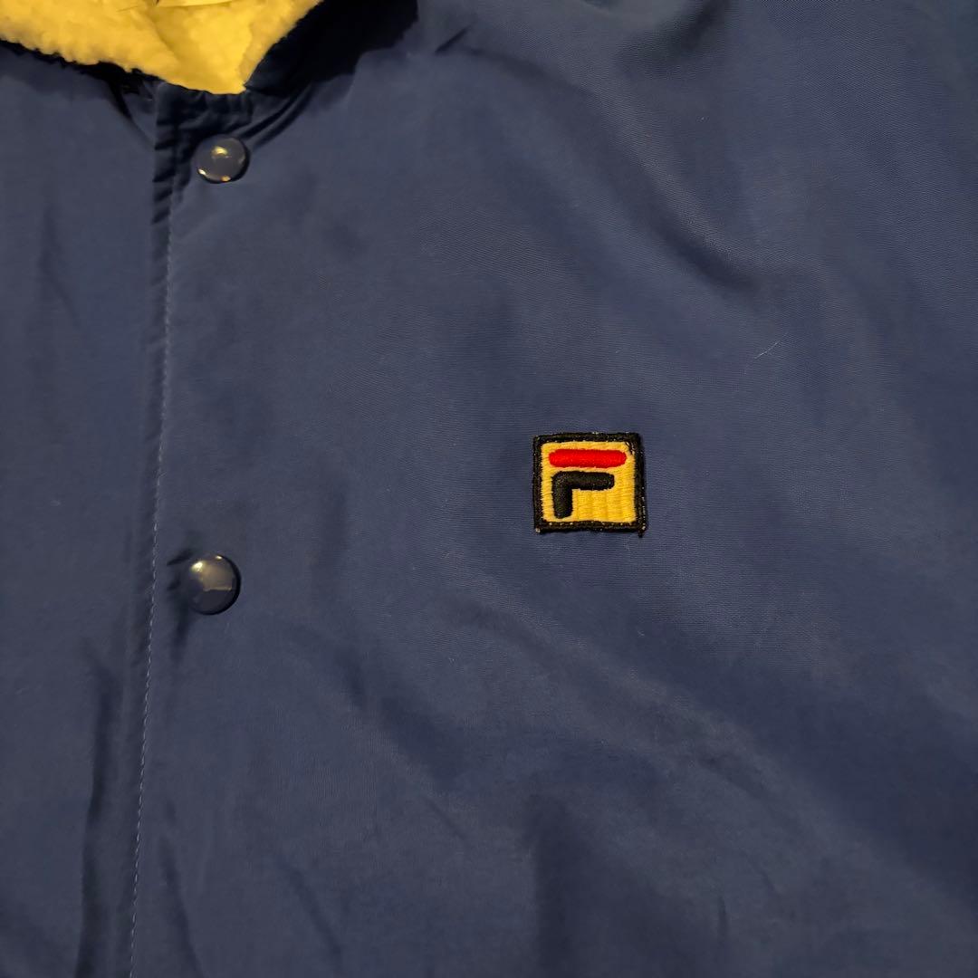 90s fila jacket フィラ ボア スナップ ベンチ コート