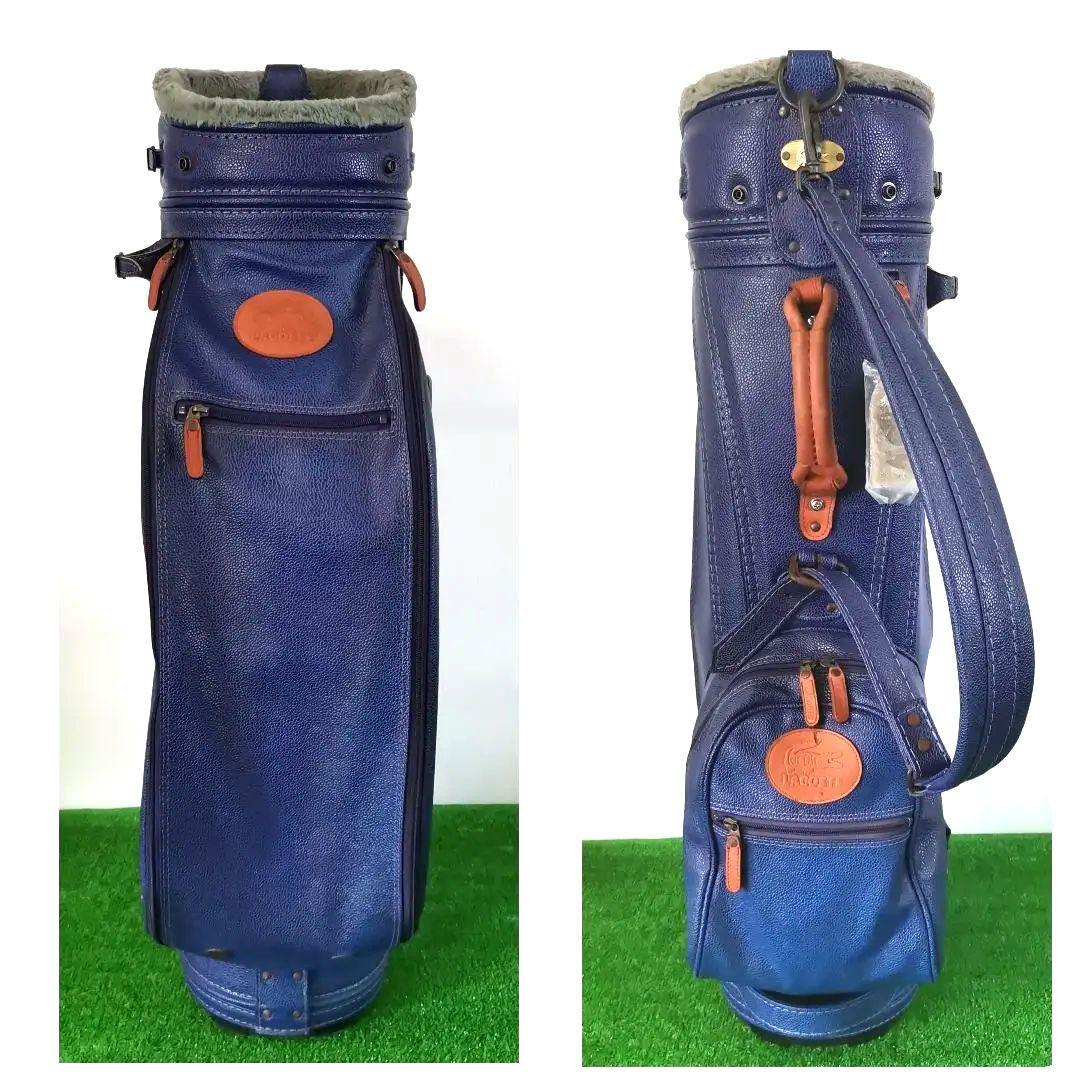 【希少】LACOSTE ラコステ 高級 キャディバッグ ネイビーパープル