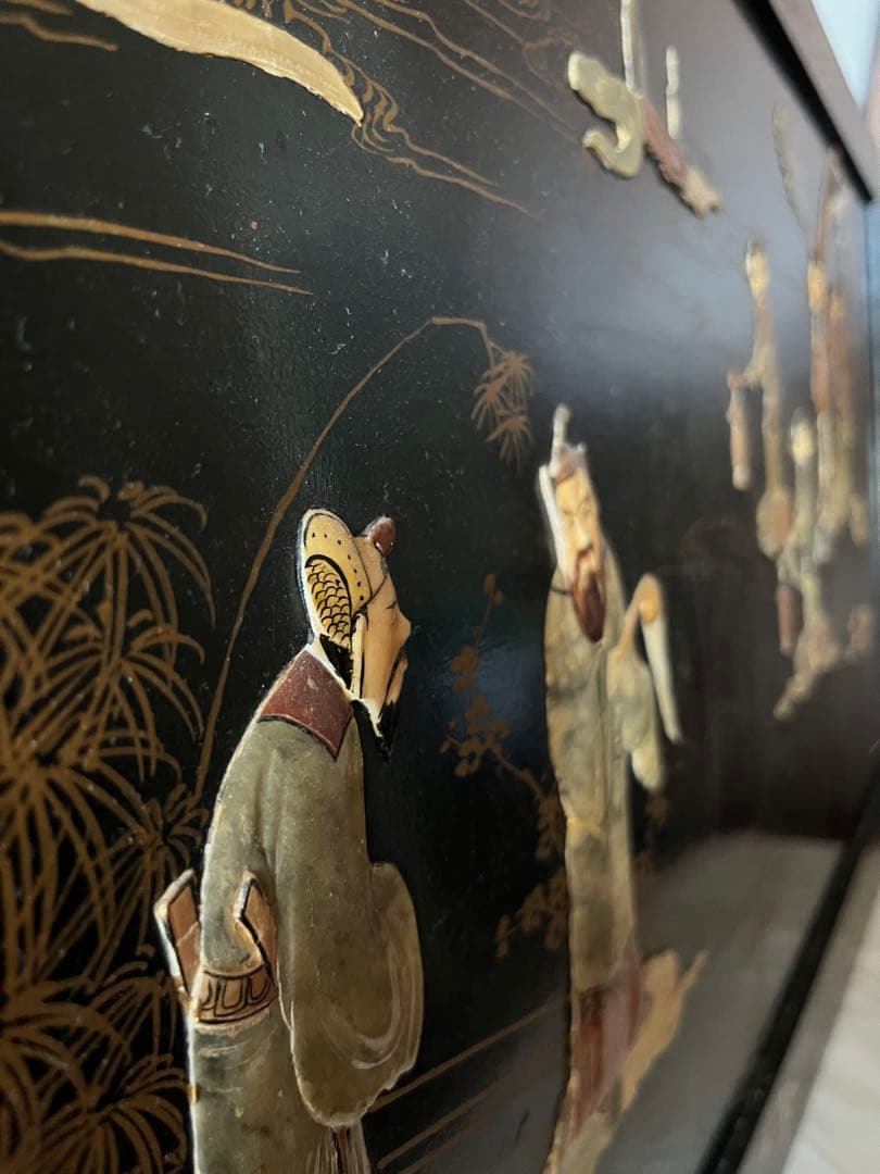 G*O様 アジアン・中国風　木製装飾彫刻画 香港製