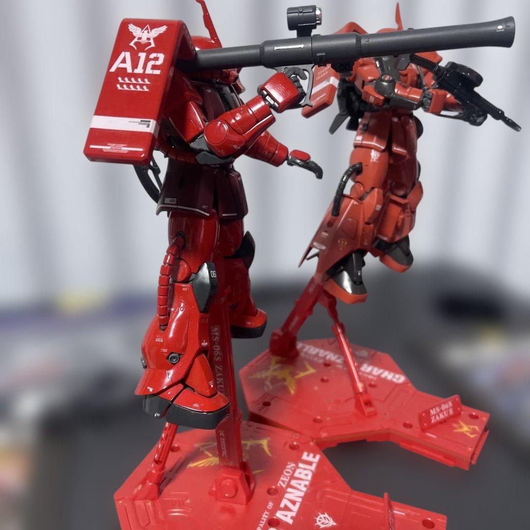 【美】MG1/100シャア専用ザクⅡ MGジョニーライデン専用ザクⅡ２体セット