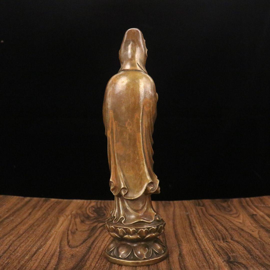 仏教美術 仏像 観音菩薩様 小仏像 銅製 銅器