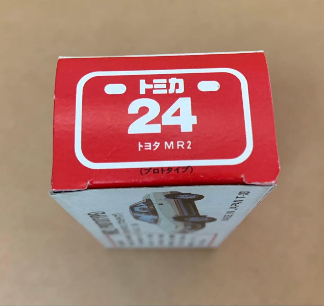 赤箱　トミカ24　トヨタ MR2 プロトタイプ　日本製　ホワイト　シート赤