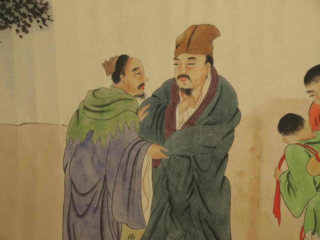 中国明時代の掛軸　激安骨董品　肉筆保証　博物館保管品 BD439A11-6