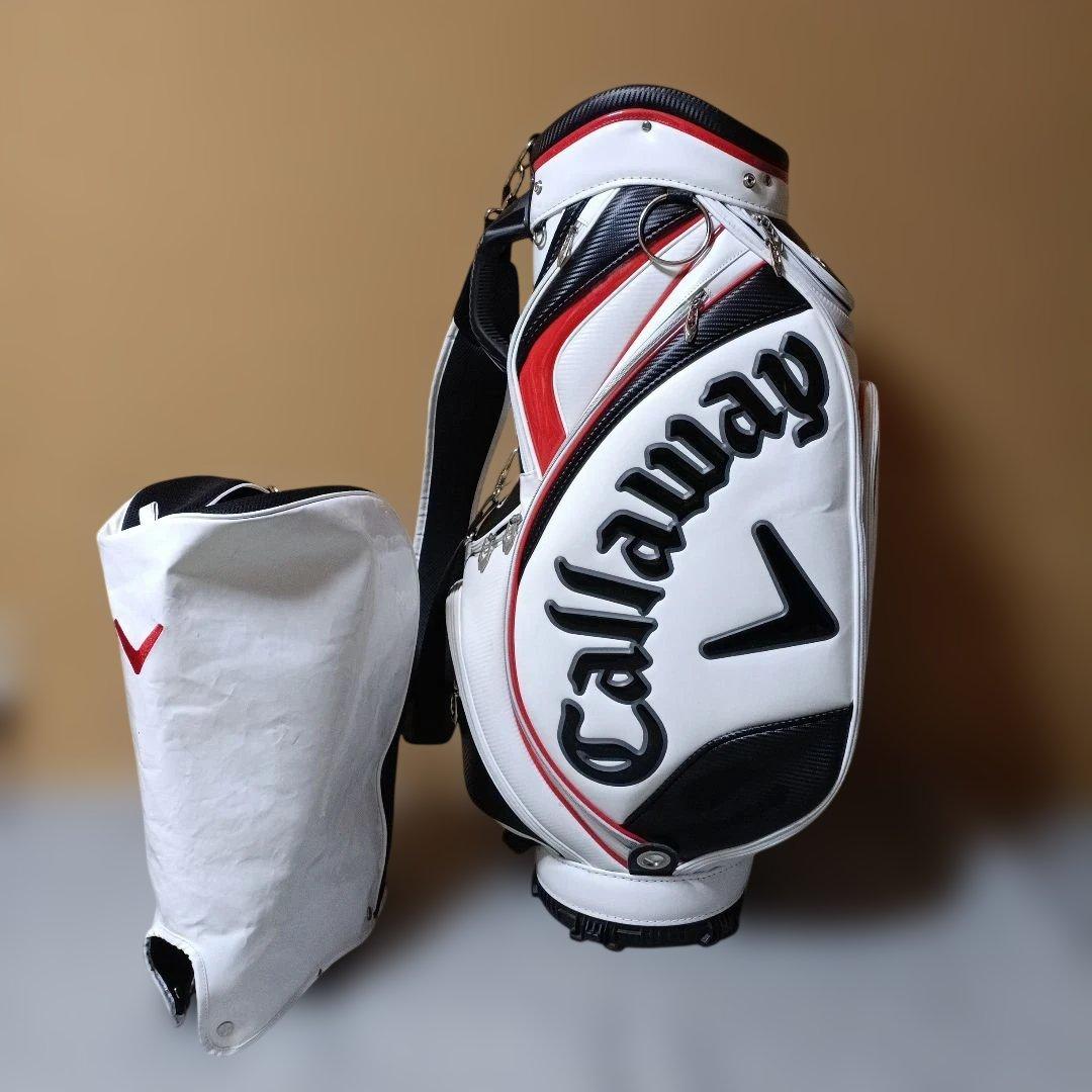 美品Callaway キャディバッグ ホワイト/ブラック/レッド