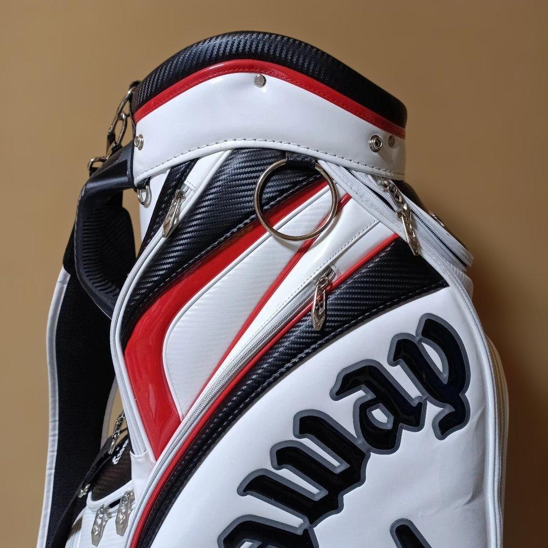 美品Callaway キャディバッグ ホワイト/ブラック/レッド