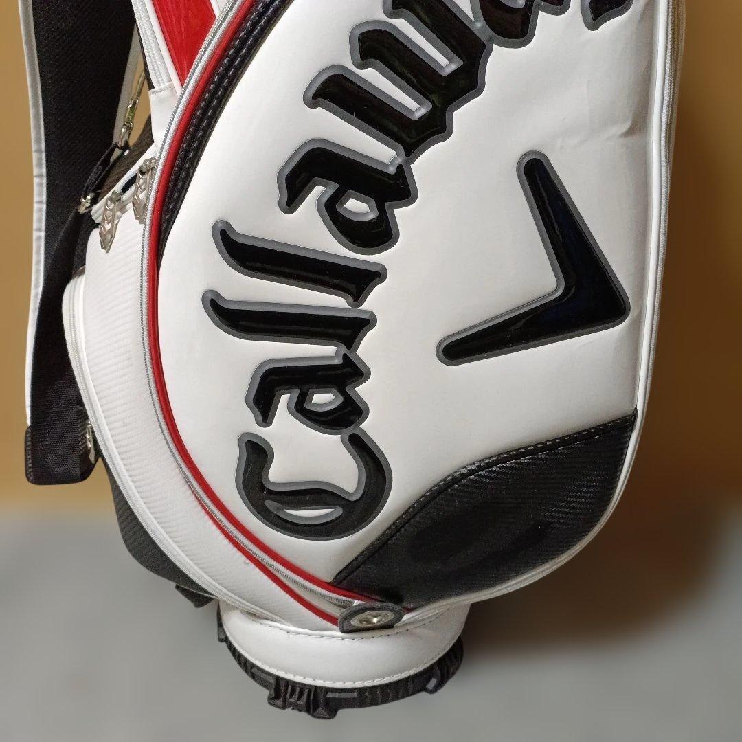 美品Callaway キャディバッグ ホワイト/ブラック/レッド