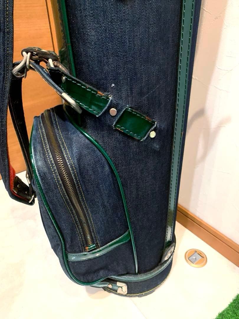 希少　EVISU エヴィス　キャディバッグ　デニム　本革　エビス