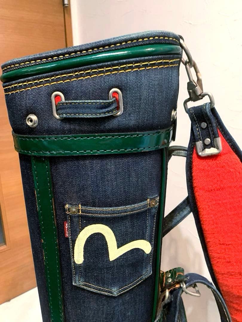 希少　EVISU エヴィス　キャディバッグ　デニム　本革　エビス