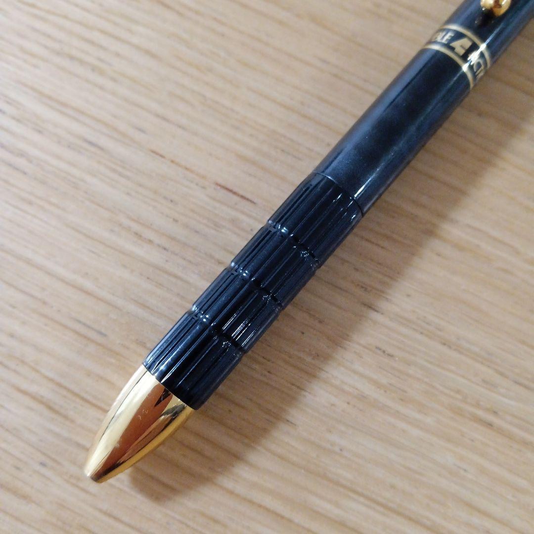 プラチナ万年筆　ダブル4アクション　多機能ペン　マーブルブラック　ボールシャープ