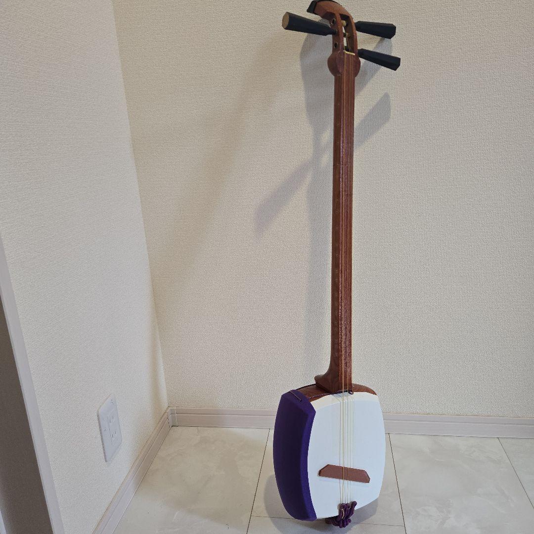 三味線本体 白と紫