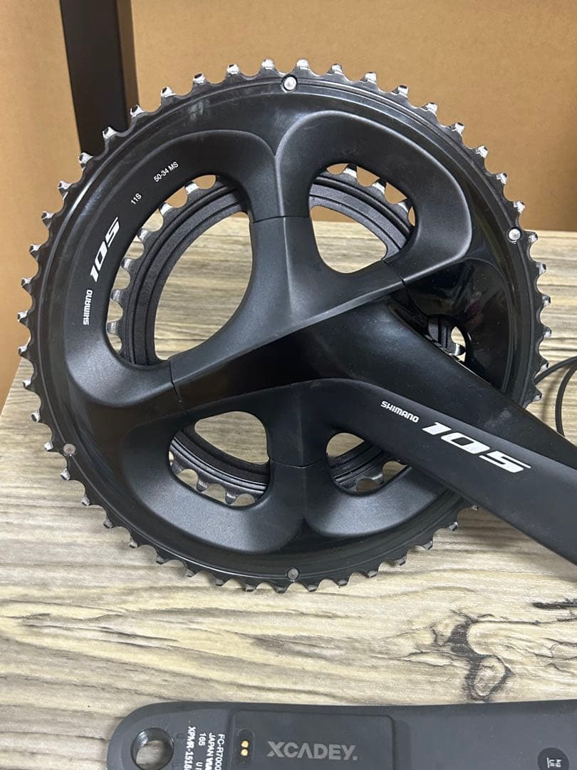 シマノ 105 7000 クランクセット165mm 50-34 左パワーメーター