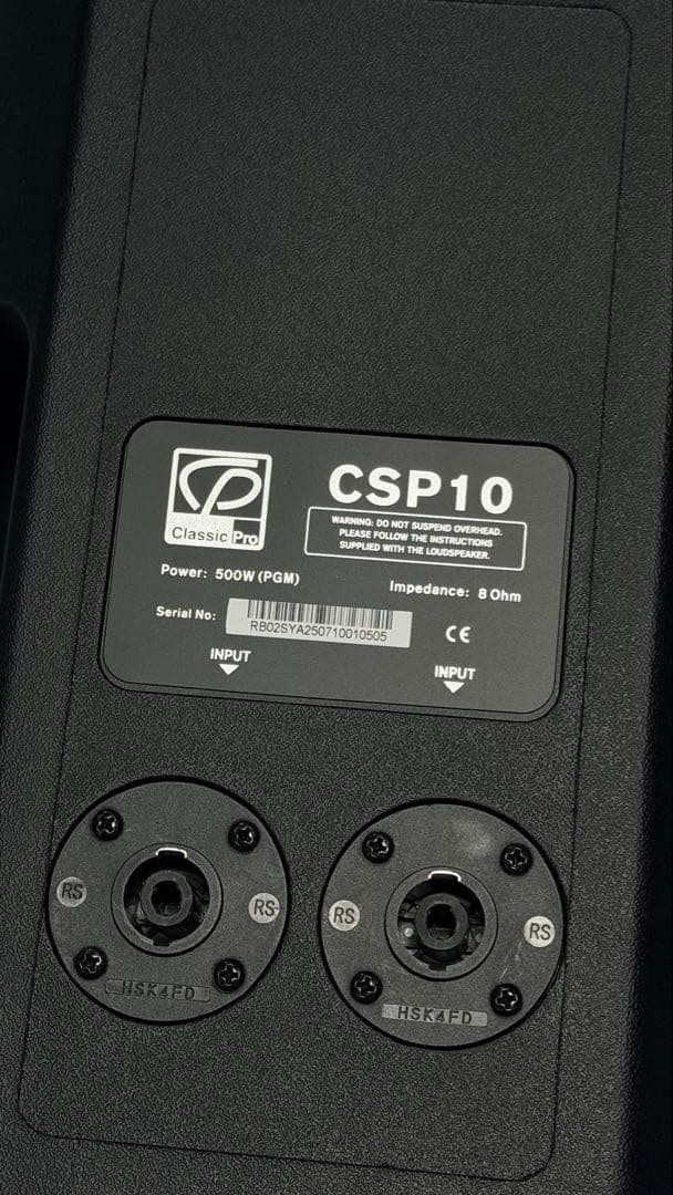 【美品】CLASSIC PRO クラシックプロ CSP10 10インチスピーカー