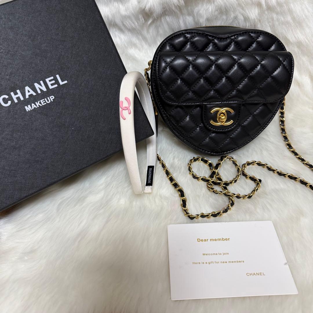 ハート型 ブラック バッグ ノベルティ