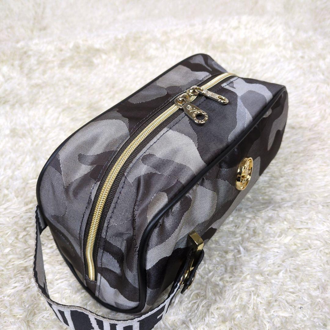 マークアンドロナ カートバッグ カモフラ スカル ナイロン グレー