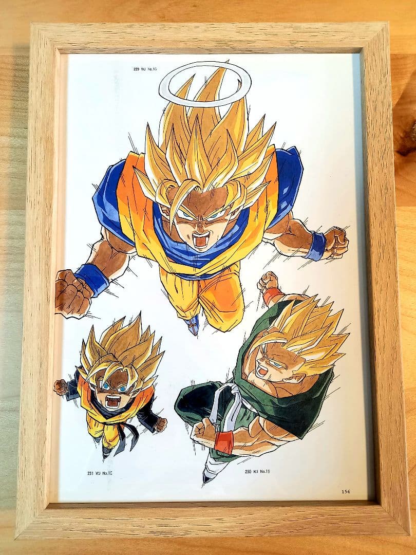 ドラゴンボール　扉絵　額付き　イラスト5点