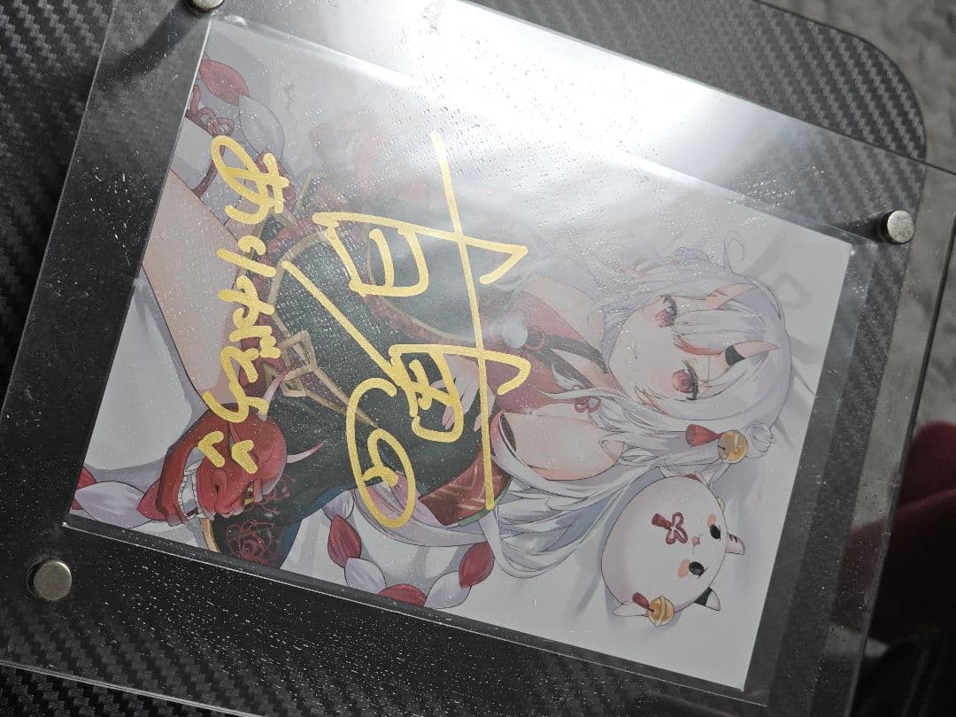 ホロライブ 百鬼あやめ 活動三周年記念2021 直筆サイン入りポストカード