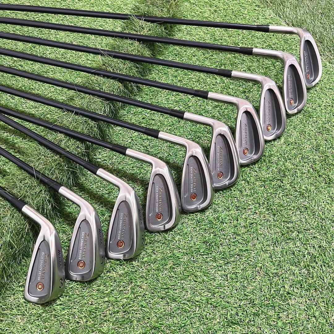 美品 レフティ Mizuno ZEPHYR メンズアイアン10本セット SR相当