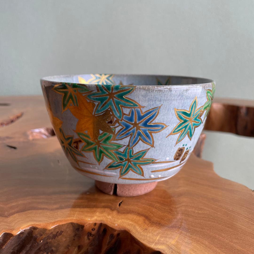 加藤春永造 京焼 抹茶碗 茶道具 共箱(169)