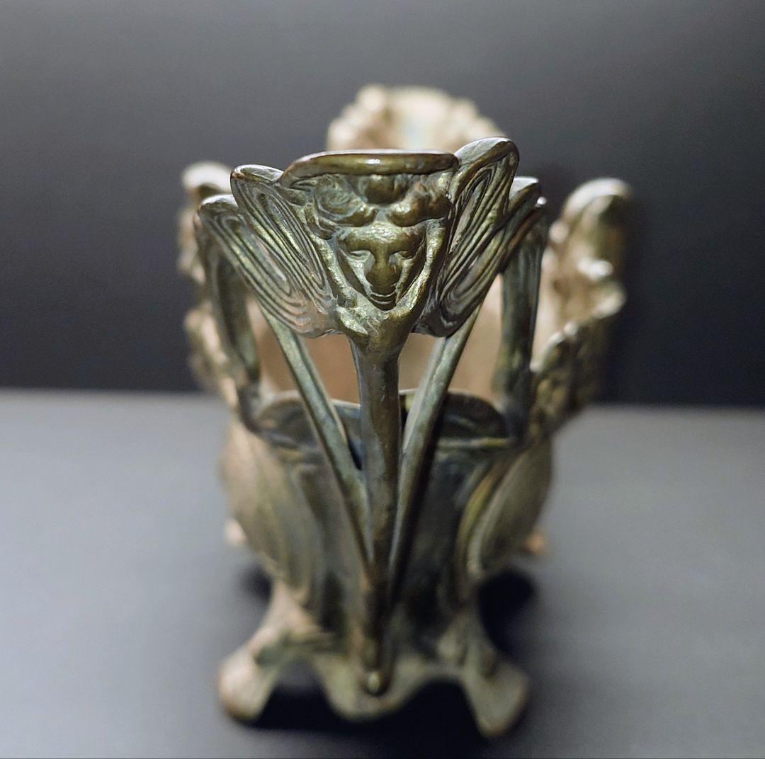 真鍮製 アンティーク ジャルディニエール　アールヌーボーデザイン